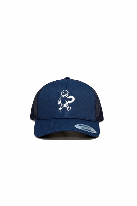 Essential Trucker Cap - Navy Blue/White